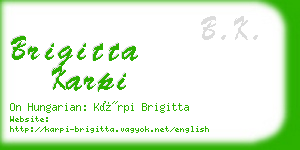 brigitta karpi business card